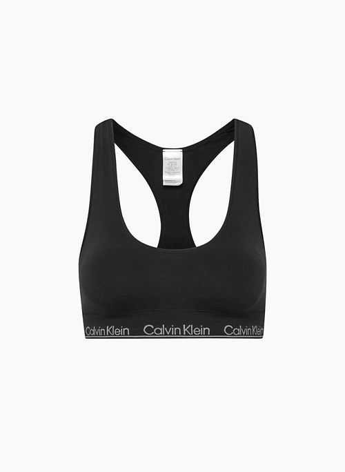 Calvin Klein Performance Scoop Back Impact Sports Bra Size Small Black  Ribbed