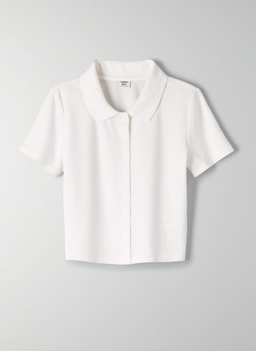 HADLEY SHIRT - Button-front polo t-shirt