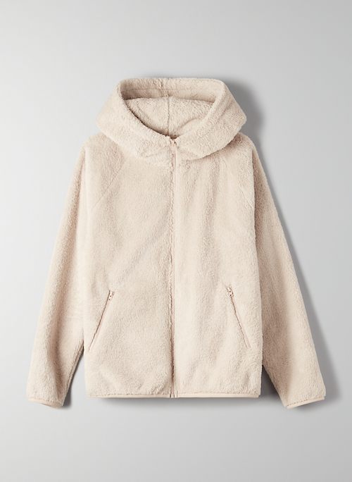 oversized teddy half zip hoodie