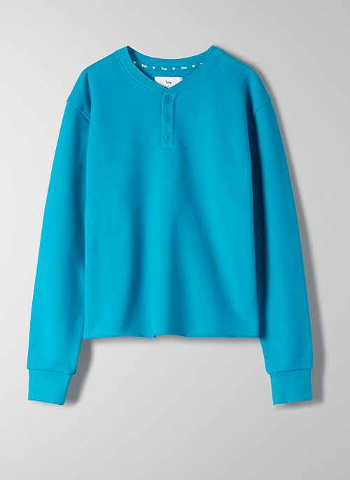 PETRA SWEATER - Fleece henley sweatshirt