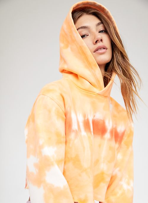 orange tie dye hoodie