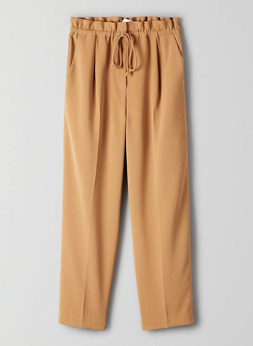 KARI PANT - Cropped, paperbag-waist pants