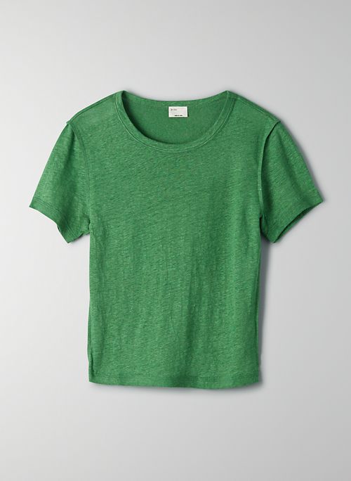HELAINE T-SHIRT - Crewneck linen t-shirt