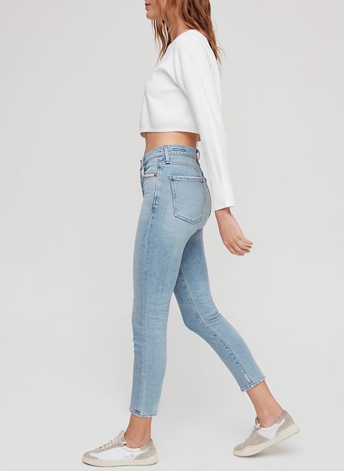 citizens of humanity olivia crop high rise slim ankle jeans