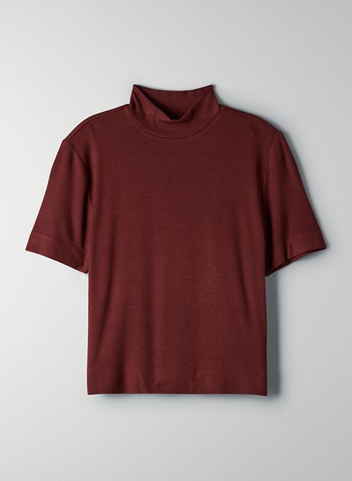 red turtleneck t shirt