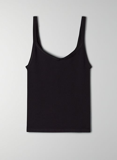 SEAMLESS DIDOT TANK - Fitted V-neck tank