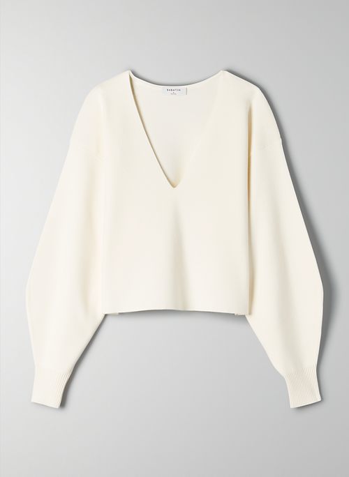 WREN SWEATER - Cropped V-neck sweater