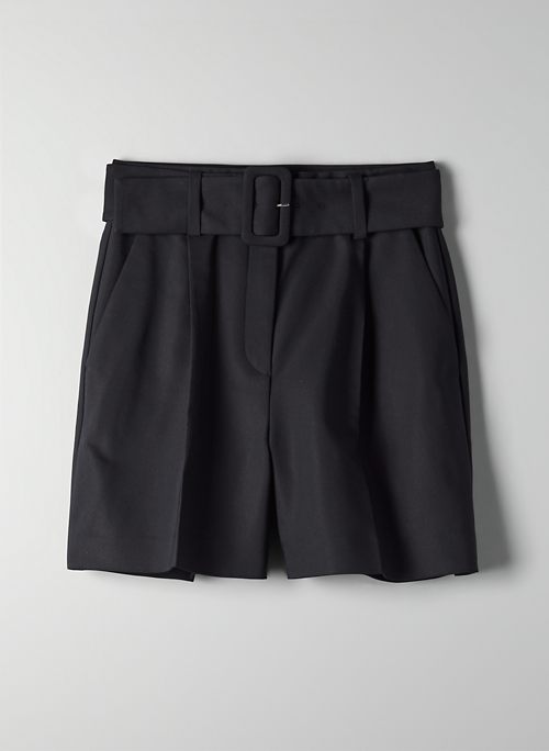 TORINO SHORT - Belted pleated shorts