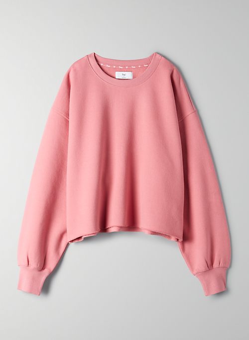 pink oversized crew neck