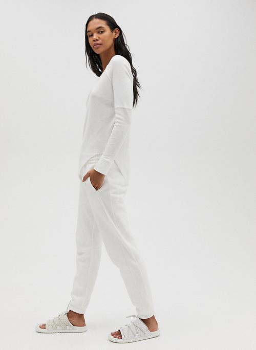 womens white jogger sweatpants