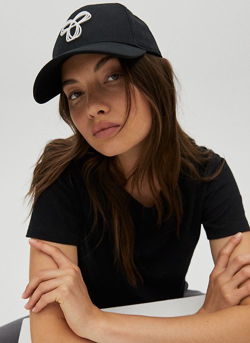 womens black ball cap