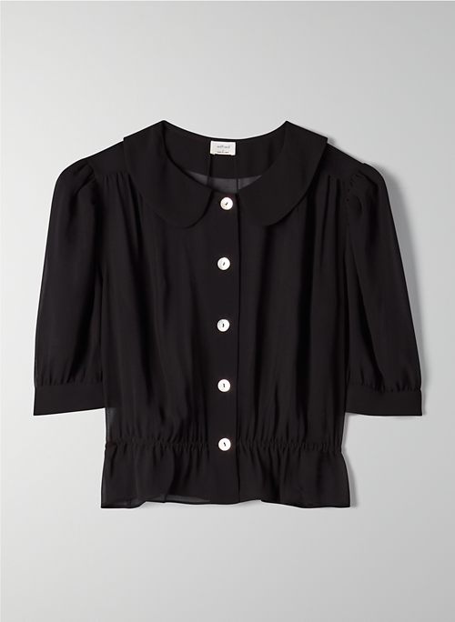 CASANOVA BLOUSE - Sheer, puff-sleeve blouse