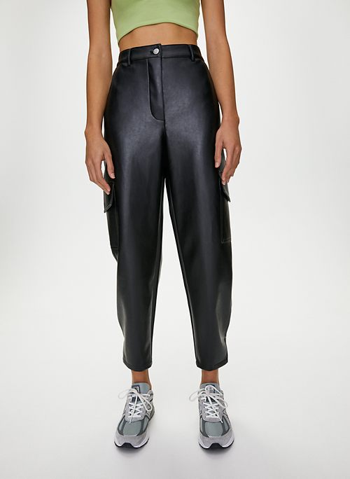 vegan leather jogger pants