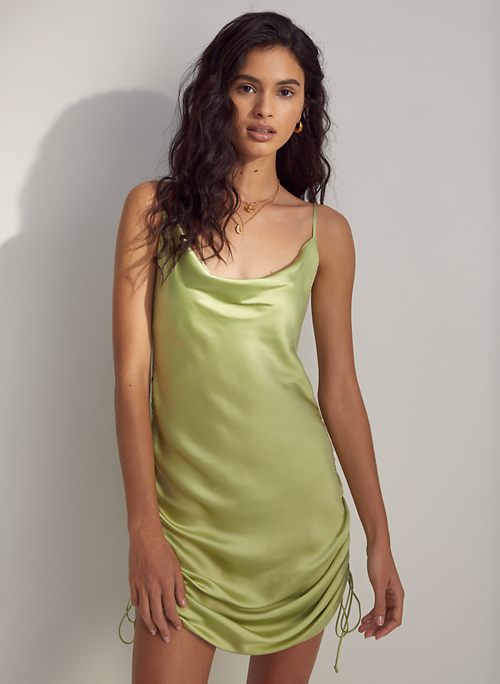 green slip dresses