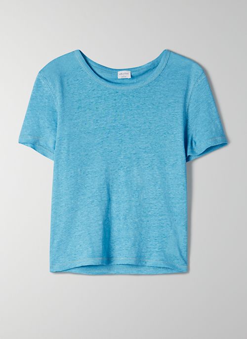 GO-TO LINEN T-SHIRT - Cropped, linen t-shirt