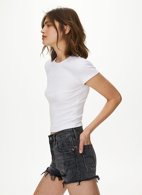 levis 501 trashed black shorts