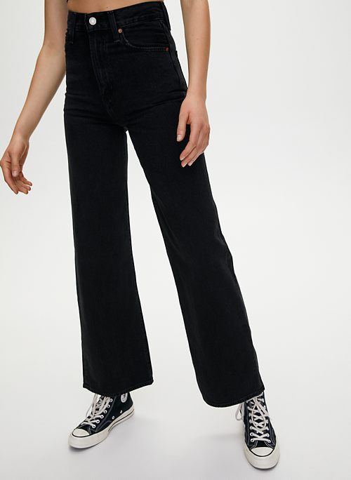 levi's ribcage wide leg jeans in black