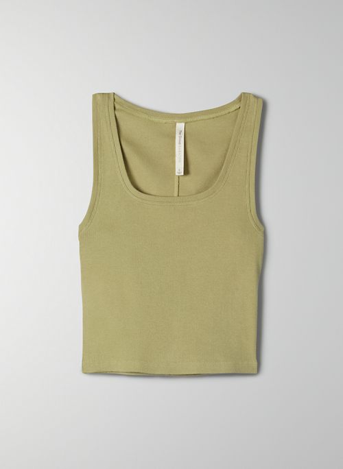 FOUNDATION RIB SCOOP TANK - Ribbed cropped tank top