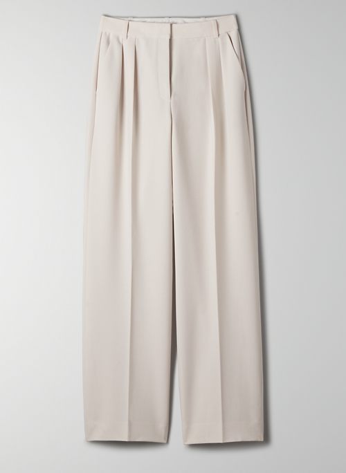 PLEATED PANT - High-waisted, wide-leg pleated pants