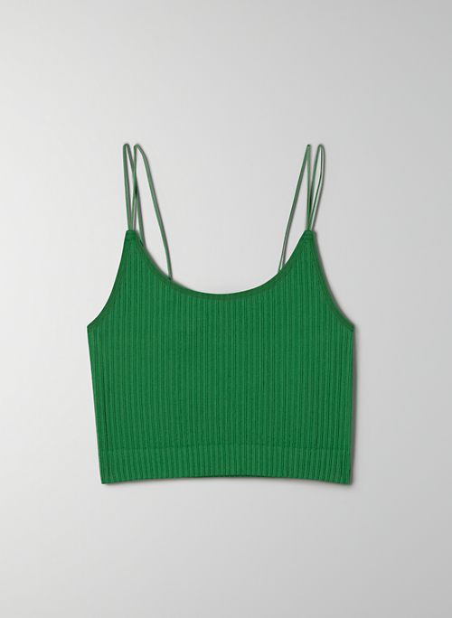 SEAMLESS RIBBED CAMISOLE - Cropped bra top