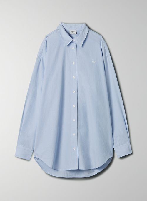 BLISS CROPPED LONGSLEEVE - Oversized, poplin button-up shirt