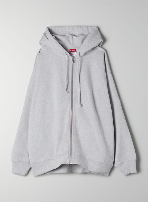 stüssy zip hoodie grey