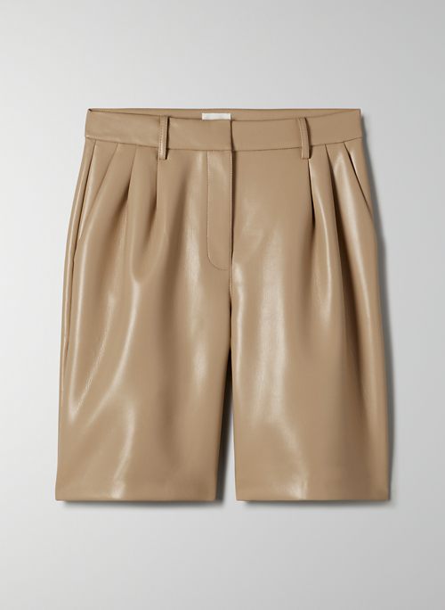LIMERICK SHORT - High-waisted Vegan Leather shorts