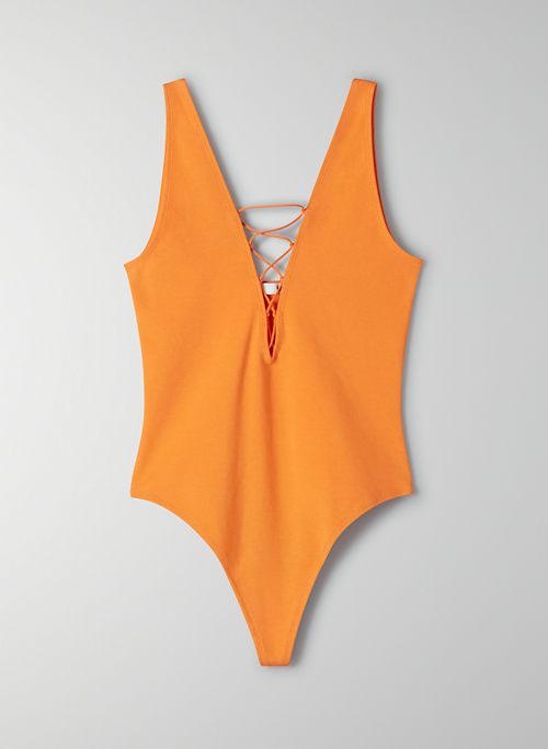 orange bodysuit