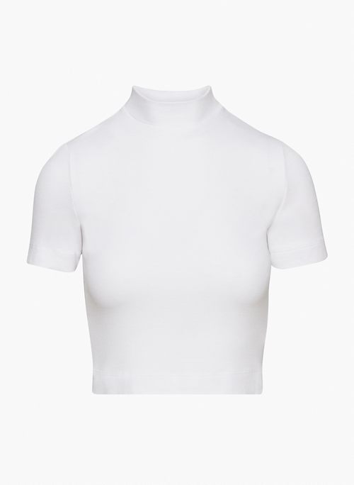 GONZALO T-SHIRT - Ribbed mock-neck t-shirt