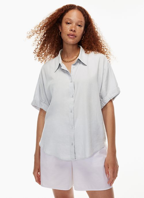 linen womens button down