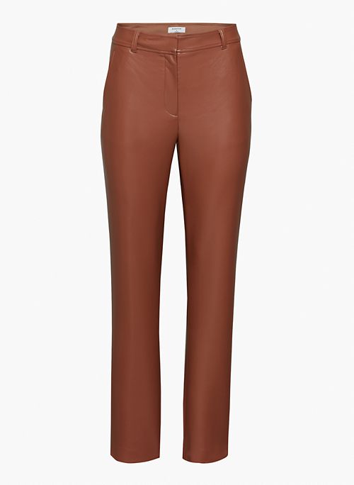 COMMAND PANT - Mid-rise Vegan Leather pants