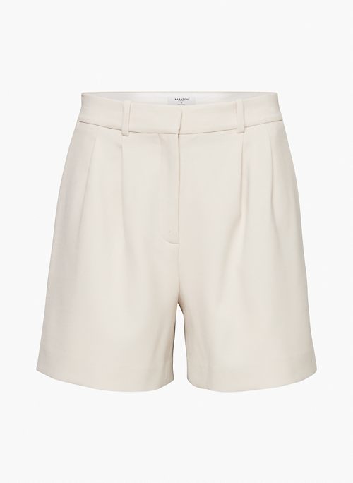 PLEATED 5" SHORT - High-waisted pleated shorts