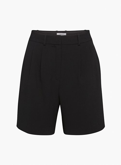 PLEATED 7" SHORT - High-waisted pleated shorts