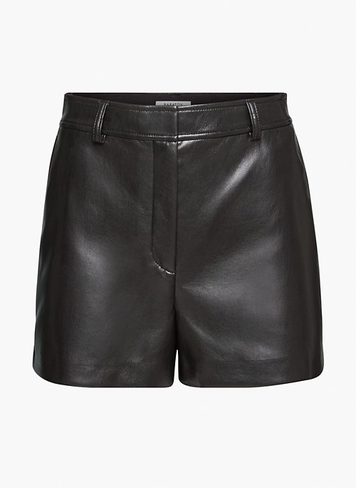 AGENCY 3" SHORT - High-waisted, Vegan Leather shorts