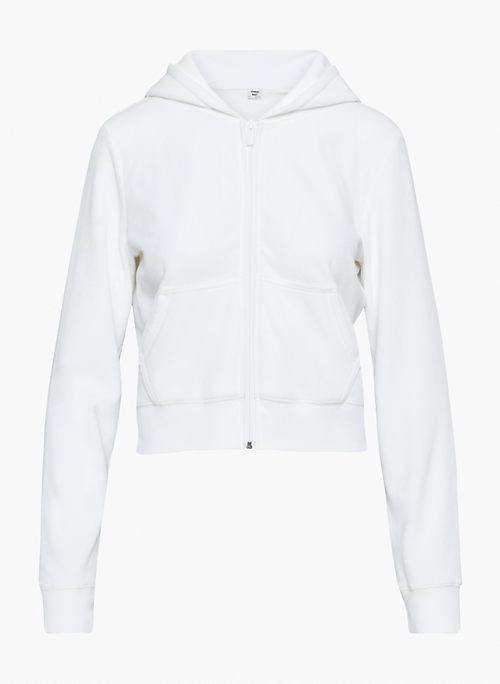 KIERA SWEATER - Velour zip-up hoodie