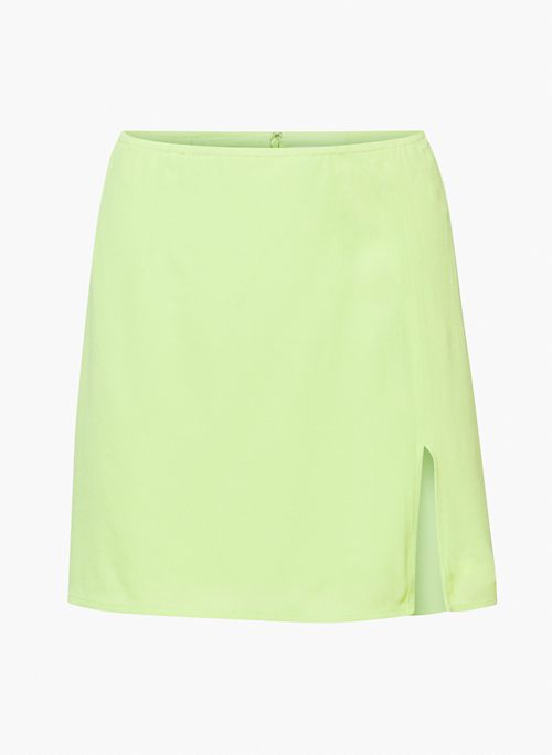 TATIANA SKIRT - High-waisted mini slit skirt