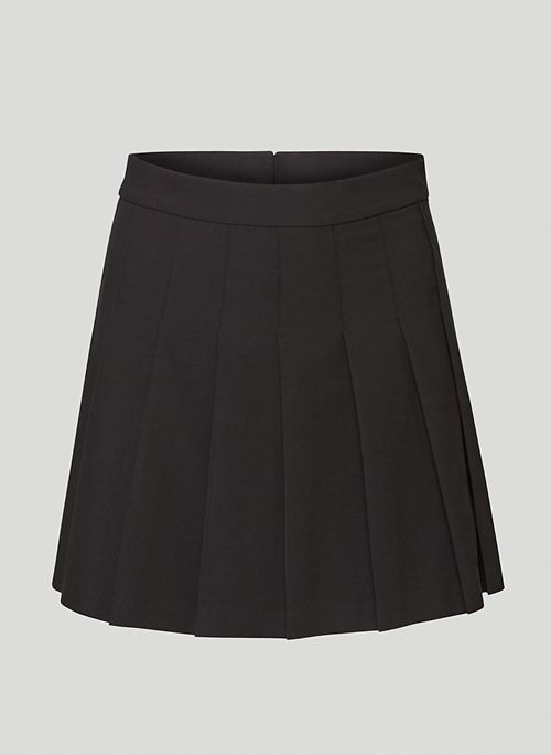 OLIVE MICRO SKIRT - Pleated, high-waisted micro skirt