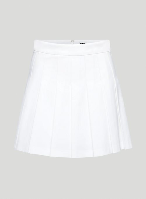 OLIVE MICRO SKIRT - Pleated, high-waisted micro skirt