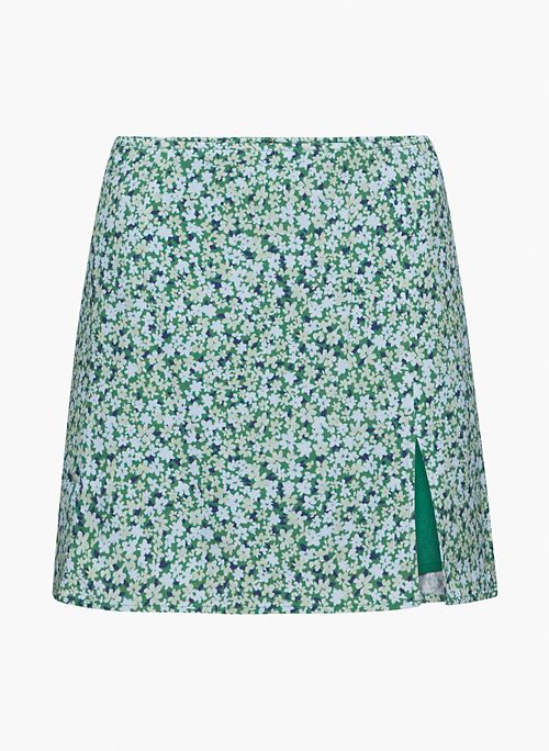 TATIANA SKIRT - High-waisted mini skirt with slit
