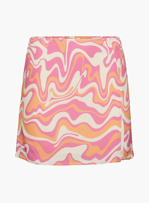 TATIANA SKIRT - High-waisted mini skirt with slit