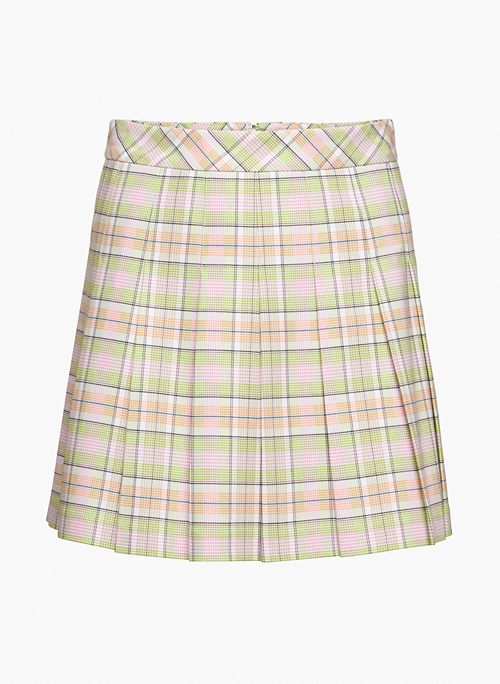 OLIVE MICRO PLEATED SKIRT - Pleated micro skirt