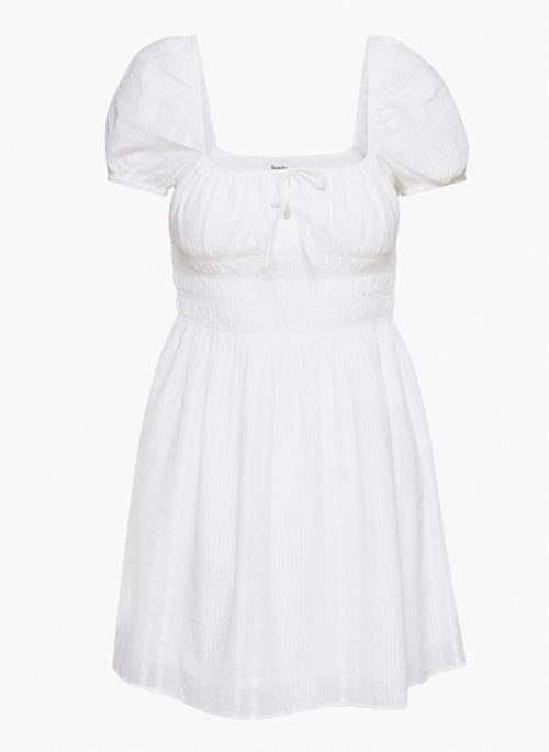 KAY DRESS - Puff-sleeve, smocked mini dress