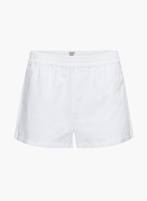 ELIZA SHORT - Mid-rise linen shorts