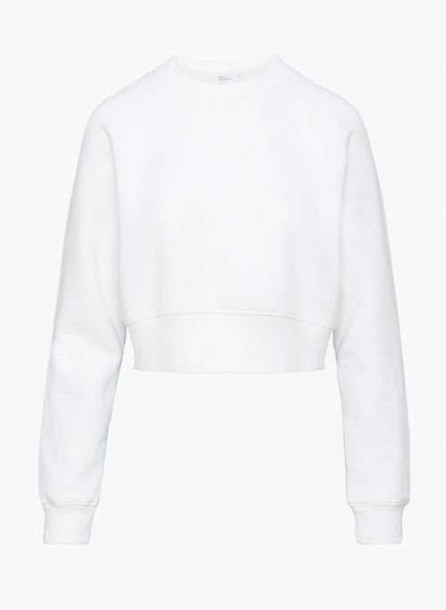 COZY FLEECE PERFECT RAGLAN SWEATSHIRT - Shrunken crew-neck sweatshirt