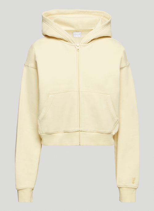 boyfriend zip up moletom com capuz aritzia