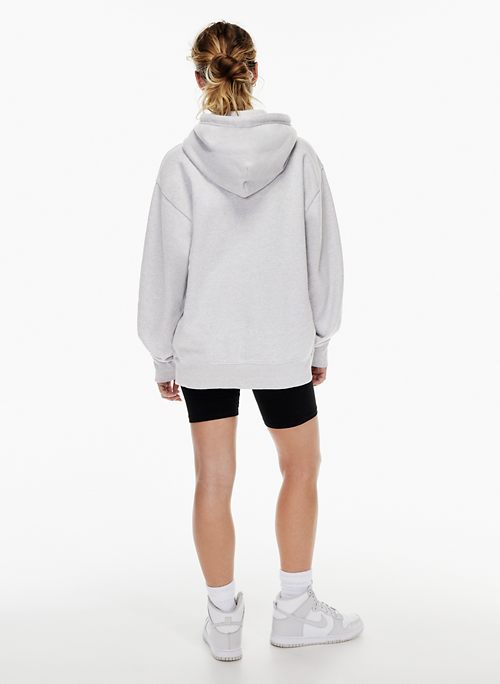 extra fleece boyfriend zip-up hoodie