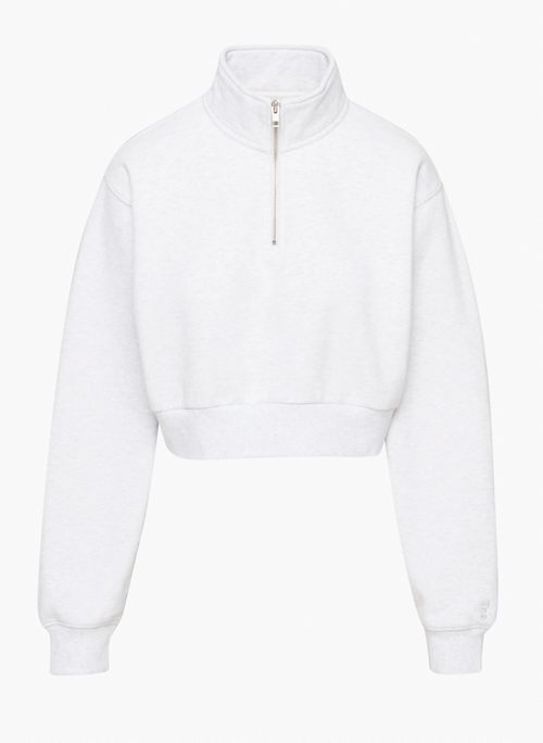 COZY FLEECE PERFECT ¼ ZIP SWEATSHIRT - 1/4 zip pullover sweatshirt