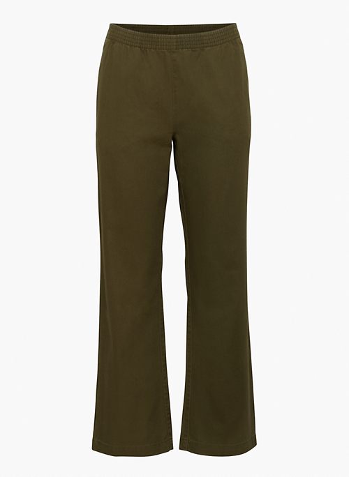 CHRISTIE PANT - Mid-rise cotton twill pants