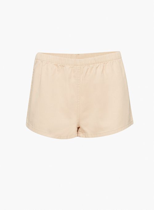 MORRIS SHORT - Mid-rise pull-on cotton shorts