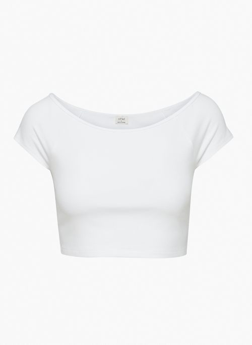 TABLEAU TOP - Cropped boat-neck top